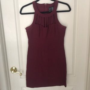 Windsor Maroon Bodycon Dress